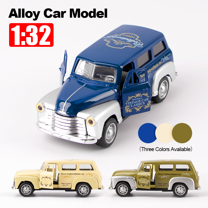 Vintage Collectible Cars - Bus scolaire de Simulation en alliage