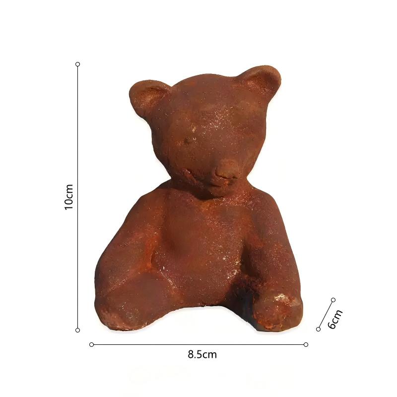 Vintage Collectible Bears - Figurines d'ours rustiques en fonte, lot