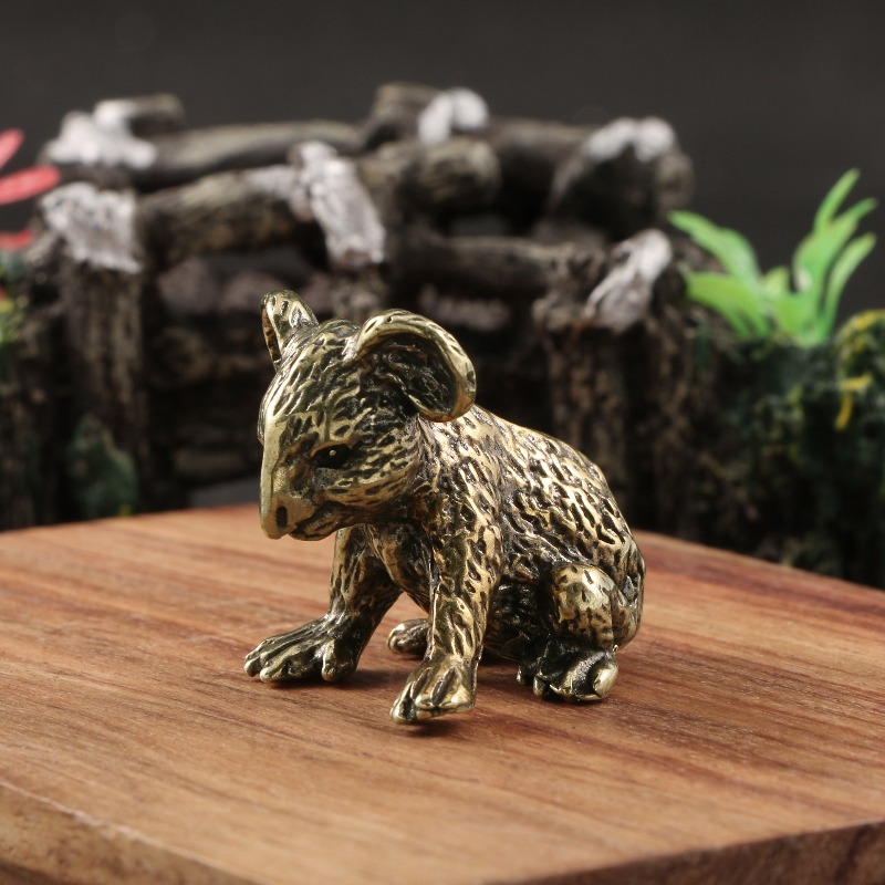 Vintage Collectible Bears - Figurine de koala en laiton sculptée