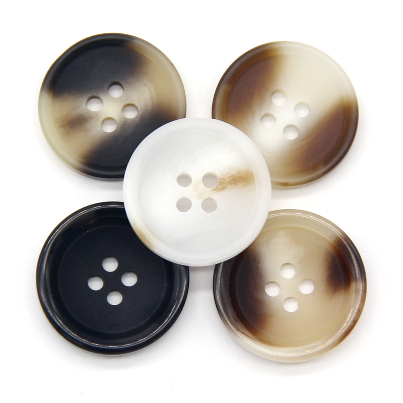 Vintage Collectible Buttons - Corne d'imitation en résine 15/25/30mm, grands