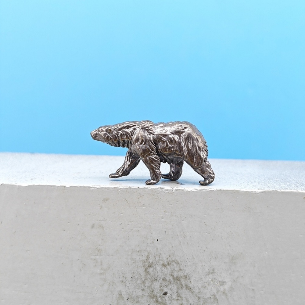 Vintage Collectible Bears - Mini figurine vintage en laiton d'ours