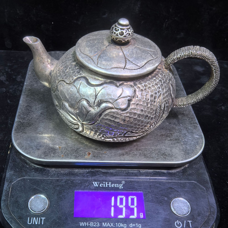 Théière vintage antique en cui - Vintage Collectible Market avis et prix