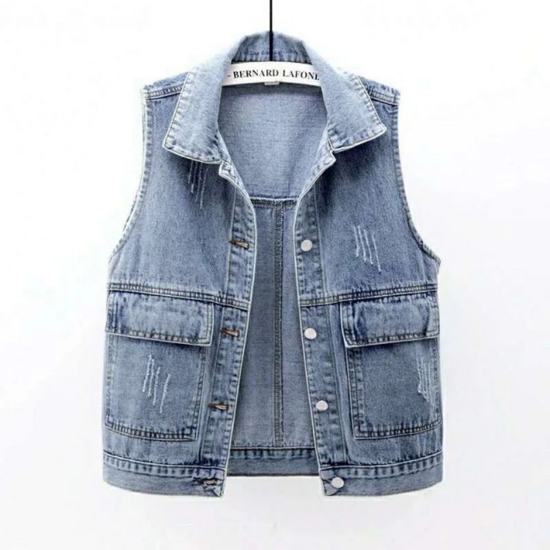 Manteau court en jean effiloch - Vintage Collectible Buttons avis et prix